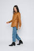 Harper-Faux Leather Button-Up